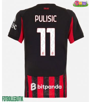 AC Milan Christian Pulisic #11 Hemmatröja Kvinnor 2025-26 Kortärmad